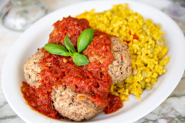 albondigas con arroz