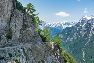 Terraces on the climb  to the famous Eisriesenwelt Ice Cave