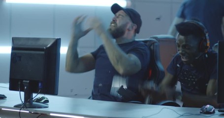 Gamer destroying keyboard after losing match