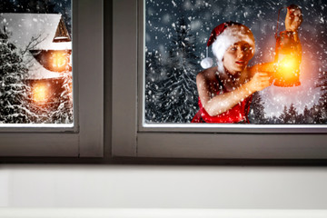Window sill and winter time 