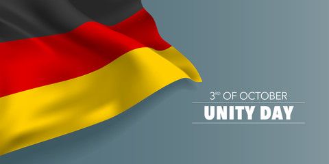 Germany unity day greeting card, banner with template text vector illustration