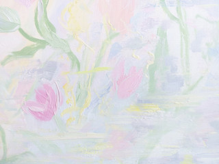 Fototapeta na wymiar Gentle pastel colors brush strokes texture. Beautiful blurry pale surface
