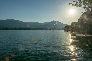 Naklejka na ściany i meble Lake Wolfgang in sunset