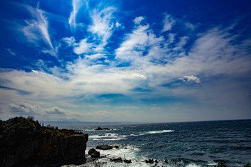 夏の空と海