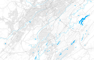 Obraz premium Rich detailed vector map of Hoover, Alabama, USA