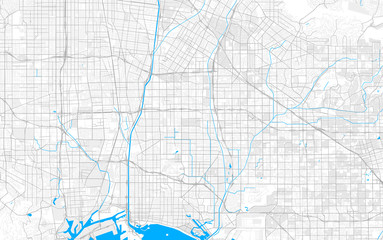 Fototapeta na wymiar Rich detailed vector map of Lakewood, California, USA