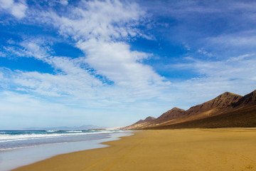 Fototapeta na wymiar Playa de Cofete, Fuerteventura, Kanarische Inseln, Spanien