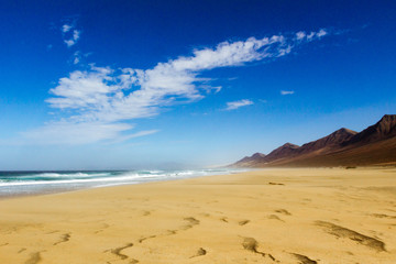 Fototapeta na wymiar Playa de Cofete, Fuerteventura, Kanarische Inseln, Spanien
