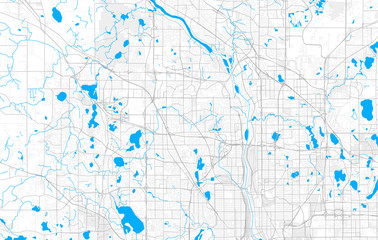 Rich detailed vector map of Brooklyn Park, Minnesota, USA