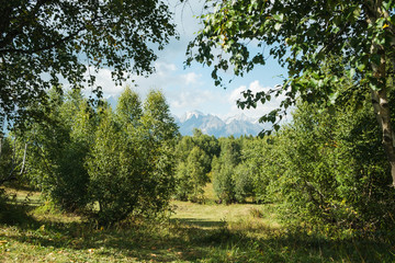 mountains view in Svaneti in Georgia