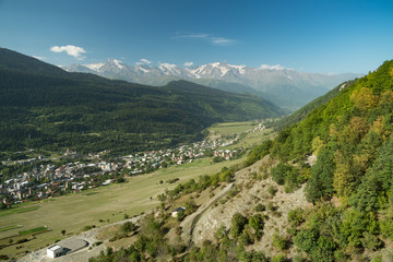 mountains view in Svaneti in Georgia