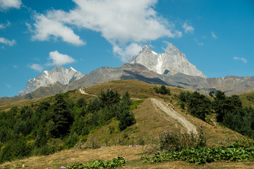 mountains view in Svaneti in Georgia