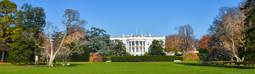 White House in Autumn foliage - Washington D.C. United States of America