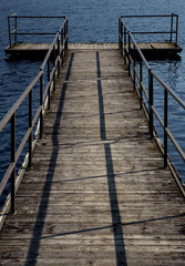 Old Steel and Timber Jetty at a Scottish Loch