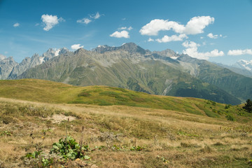 mountains view in Svaneti in Georgia