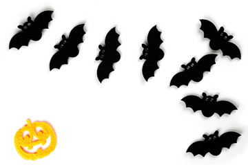 Halloween icons. scary pumpkin decoration isolated on white back