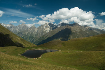 Koruldi lakes in Caucasus mountains, Georgia