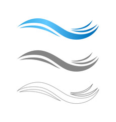 Fototapeta na wymiar wave logo icon