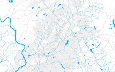Rich detailed vector map of Scranton, Pennsylvania, USA