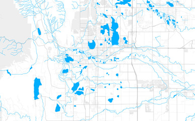 Obraz premium Rich detailed vector map of Loveland, Colorado, USA