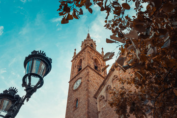 Fototapeta na wymiar A church and its clock tower