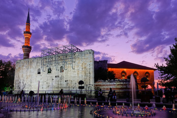 Haci Bayram Mosque at night - Ankara, Turkey