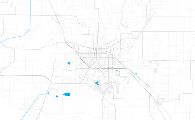 Rich detailed vector map of Jonesboro, Arkansas, USA