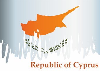 Flag of Cyprus, Republic of Cyprus. Template for award design, an official document with the flag of Cyprus. Bright, colorful vector illustration for graphic and web design.