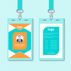 Clean and Modern Employee ID Card Design Template