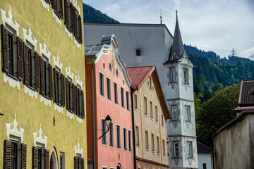 View of the picturesque town of Schwaz in Austrian state of Tyrol near Innsbruck