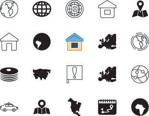 map vector icon set such as: cuisine, diet, autonomous, emblem, line, east, electronic, maps, protect, transportation, green, patrol, event, gradient, poster, connectivity, land, warning, bitcoin