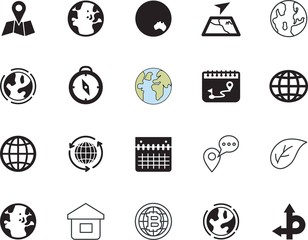 map vector icon set such as: care, virtual, pointer, economy, young, image, building, market, construction, door, pay, growth, banking, geology, natural, leaves, country, bank, trade, residential