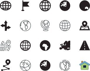 map vector icon set such as: connect, banner, icons, communication, house, computer, africa, right, transfer, australia, highway, architecture, structure, blue, image, compass, colorful, networking