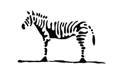 Zebra symbol icon isolated on white background. vector Illustrations.
