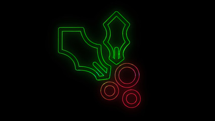 Christmas Icon Neon Mistletoe