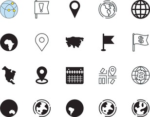 map vector icon set such as: sheet, topography, commerce, sport, african, economy, geology, such, news, asian, delivery, life, australia, compass, india, banner, gold, address, traffic, pattern