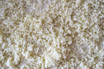 Finely chopped cabbage for filling in vegetable pie