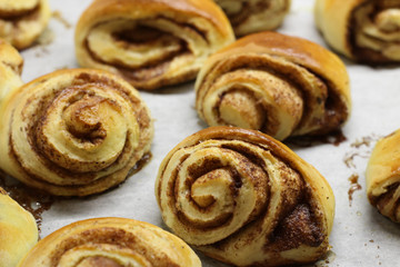 Cinnamon rolls fresh out of the oven