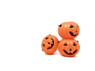Halloween pumpkins, funny,  Holidays, Set halloween isolated on white background