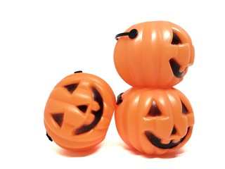 Halloween pumpkins, funny,  Holidays, Set halloween isolated on white background