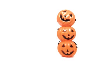 Halloween pumpkins, funny,  Holidays, Set halloween isolated on white background