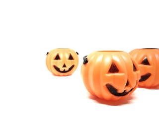 Halloween pumpkins, funny,  Holidays, Set halloween isolated on white background