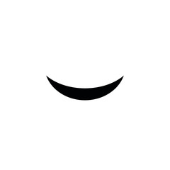 smile icon - vector black