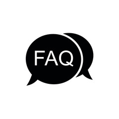 FAQ icon - vector black