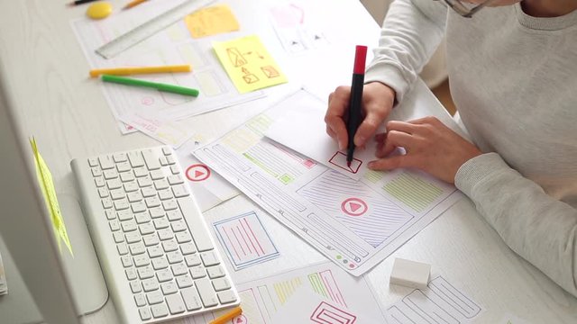 Designing web user interfaces for sites or web applications.