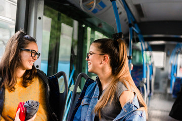 Traveling together to the school