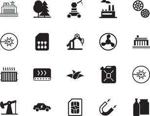 factory vector icon set such as: health, polarity, alcohol, beverage, package, conveyor, box, magnet, tank, spa, art, hot, heating, pine, beauty, glass, rotor, magnetism, electro, beautiful, handle