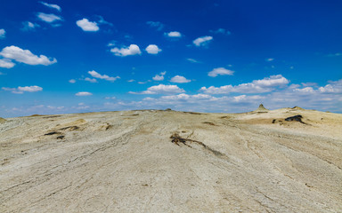 view of mud volcano in Vashlovani park