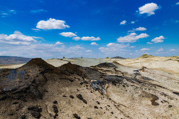 view of mud volcano in Vashlovani park