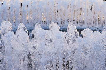 Water splashes in a public fountain